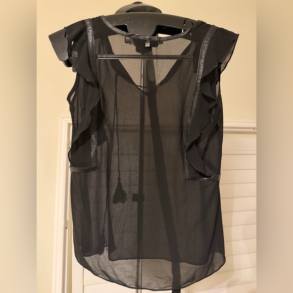 RUDSAK Black Sheer Ruffle Blouse - Picture 4 of 4